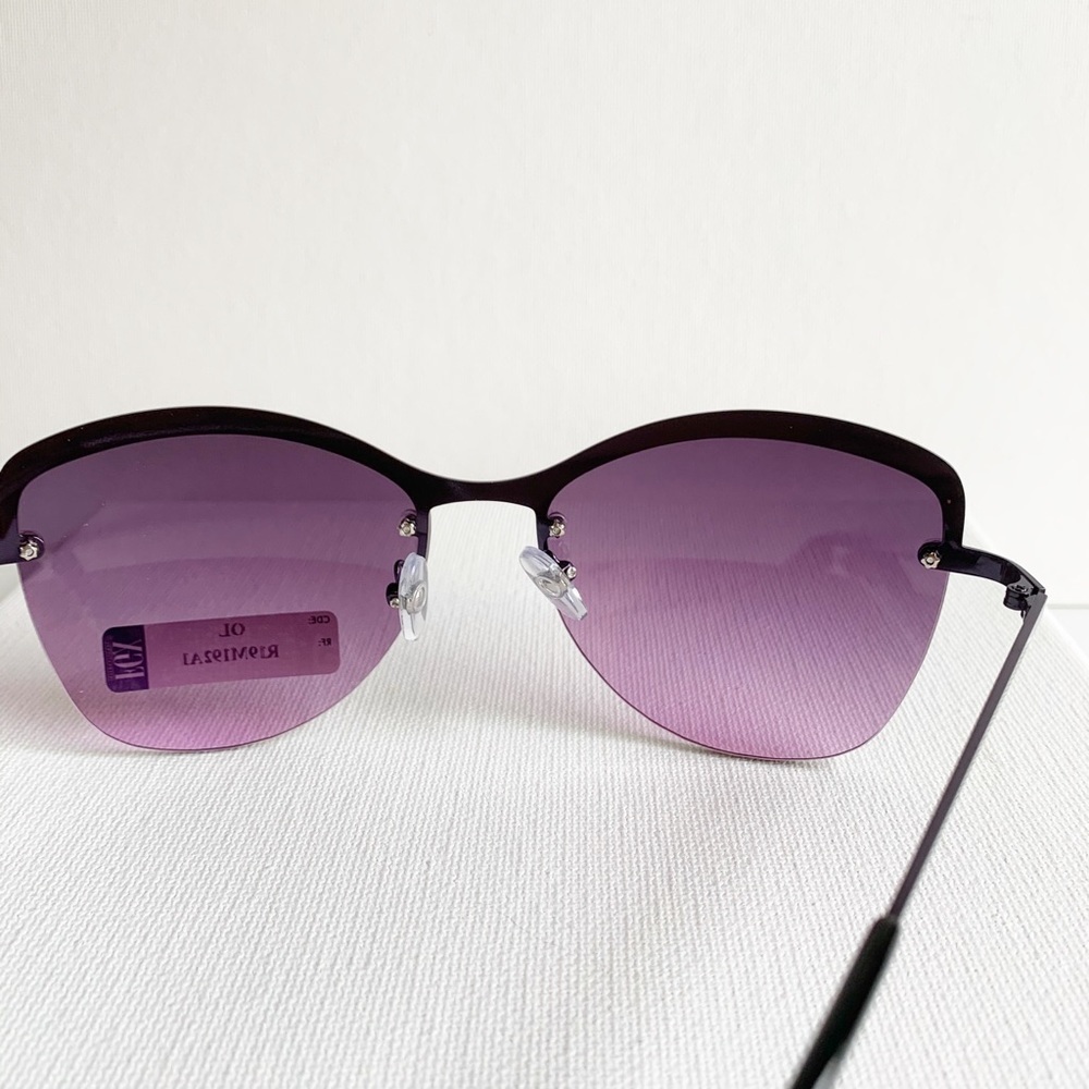 NWT semi rimless purple sunglasses - Picture 4 of 5